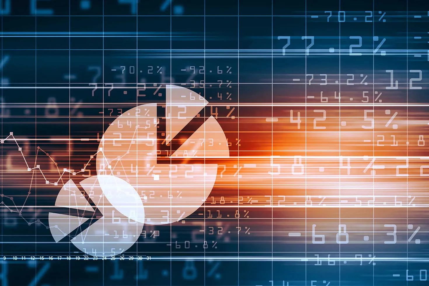 Financial reports and accounting charts